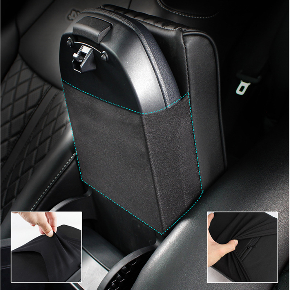 Alfombrillas para reposabrazos de coche, espuma viscoelástica, reposabrazos para vehículo, almohadillas para cajas, cubiertas de consola central de cuero, accesorios interiores de estilo