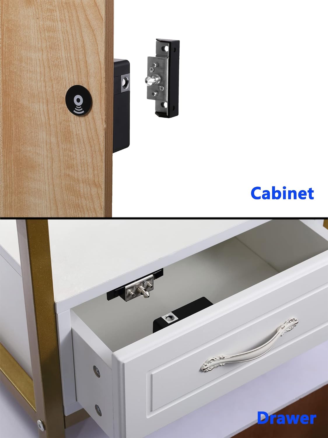 Tuya APP Serrature elettroniche NFC intelligenti per cassetti Serratura con carta nascosta per armadietto in legno Armadio dispensa Mobili File Cassetti Lock