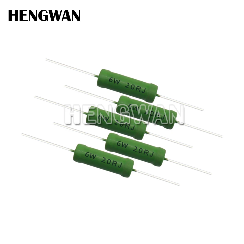 5 uds RX21 6W resistencia enrollada de alambre 5% 1R 10R 100R 1K 10K 12K 15K 18R 20R 22R 24R 27R 33R 36R 0,05 0,1 0,22 1 10 100 ohm resistencia