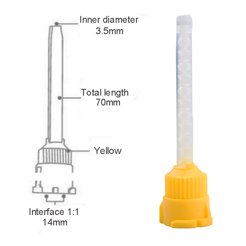 50 teile/beutel Dental Silikon Gummi Förder Mischen Kopf Einweg Abdruck Düsen Mischen Rohr Zahnmedizin Materialien Neue ankunft
