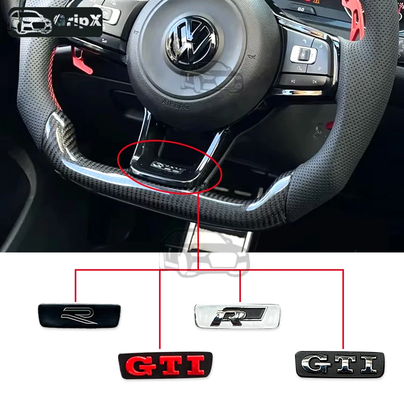 Для красного логотипа GTI для нового логотипа R GTI для 7-го поколения MQB R Line для старого логотипа R ЛОГОТИП на руль Эмблема Беж