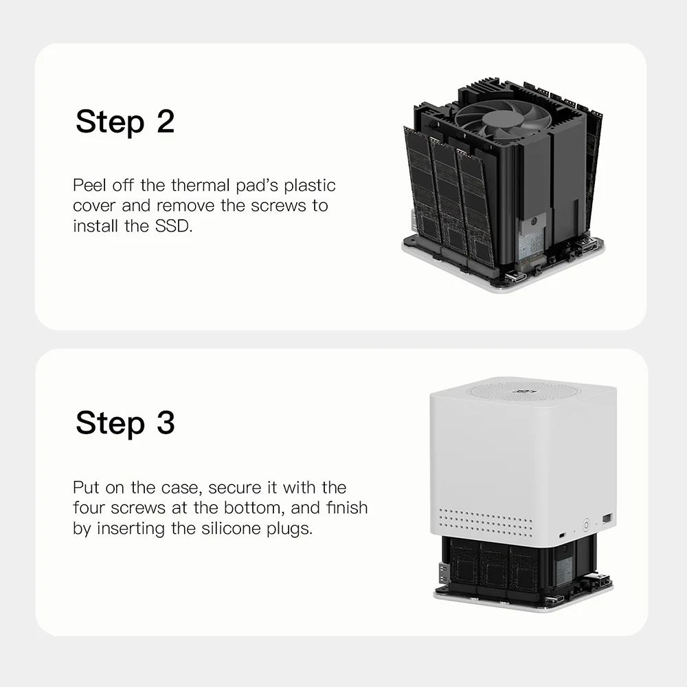 2025 Beelink ME Mini Intel Twin Lake N150 LPDDR5 4800 МГц 12 ГБ ОЗУ 2T SSD WiFi6 4K Dual Lan домашнее сетевое хранилище nas mini host