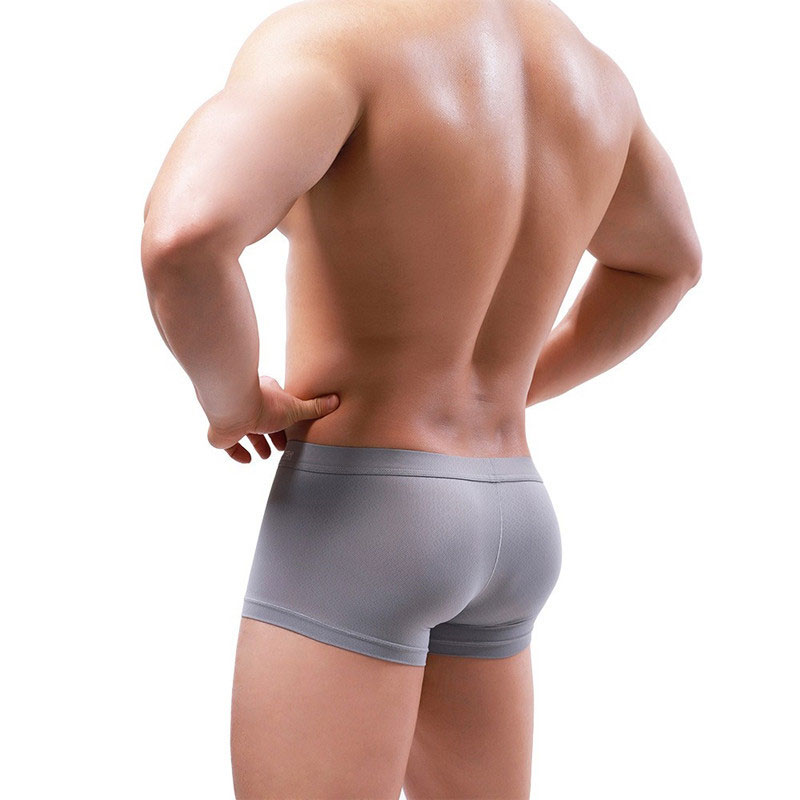 Calzoncillos Boxer de seda de hielo para hombre, cápsula de escroto, bragas transpirables de secado rápido para hombre, bolsa para pene masculina Cueca, bolsa separada, calzoncillos sexis