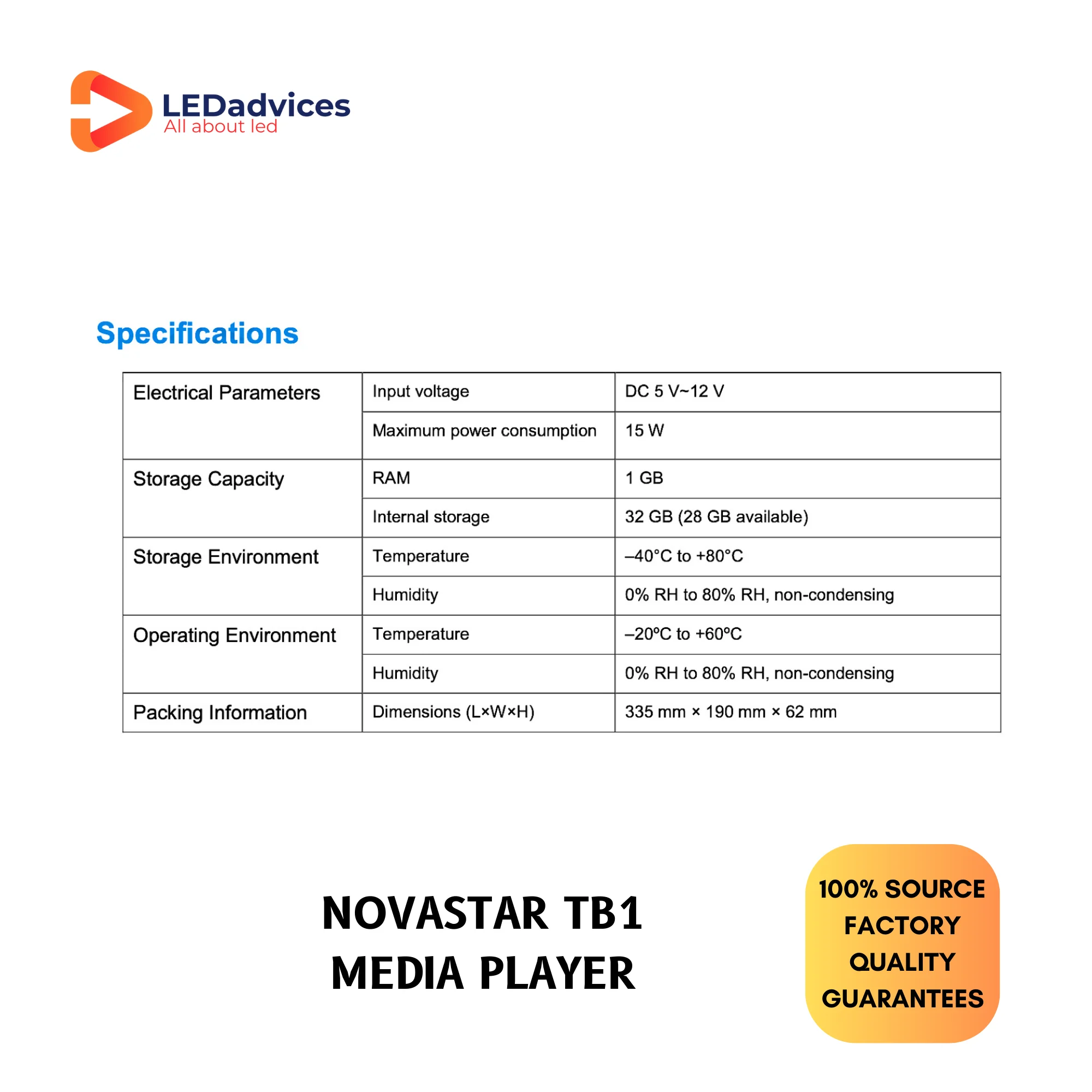 Best Price Novastar TB1 Media Player Synchroniz Display For LED Display Wall 650000 Pixels WIFI Control Taurus Series