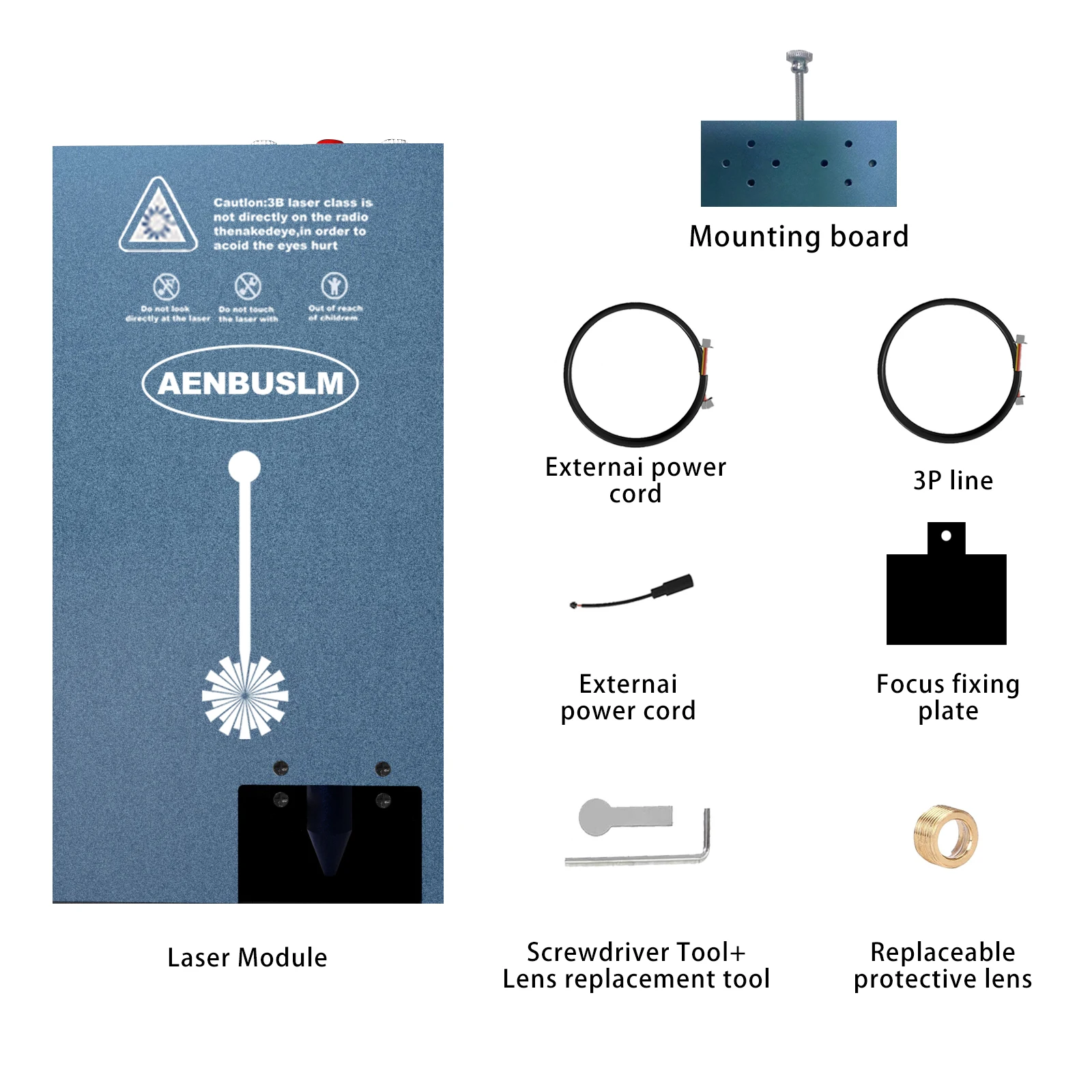 AENBUSLM Laser module 20W Built-in air blowing pump For CNC Laser Engraver Wood Cutting DIY Laser Tools 450nm Laser Head