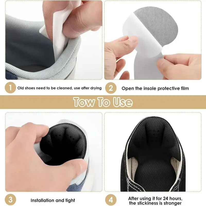 Nieuwe 2-in-1 Spons Hielkussen Achterkant van Inserts Hielbeschermers Schoenpads voor Schoen Te Grote Zachte Mesh Hielgrepen Schoenen Inlegzolen