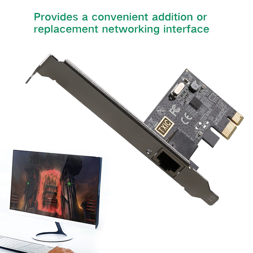 Adaptador inalámbrico PCI Express con Chip RTL8111E de 1000Mbps, tarjeta de red PCI E a RJ45, controlador LAN Gigabit para PC de escritorio