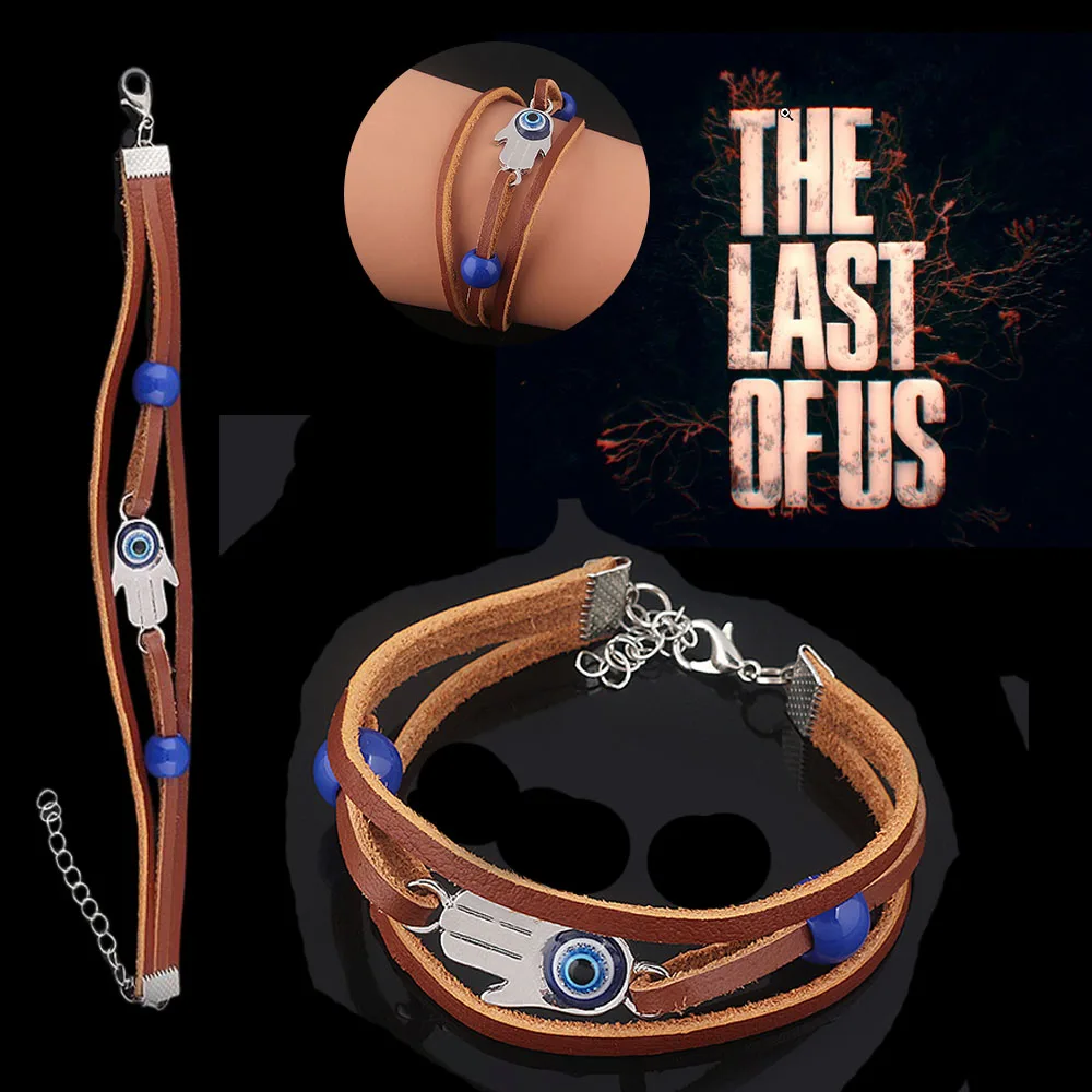 The Last of Us Parte 2 Jogo Cosplay Pulseira, Ellie, Dina, Hamsa, Mau-olhado, Pulseiras De Couro, Pulseiras Encantos, Adereços, Figura Presentes