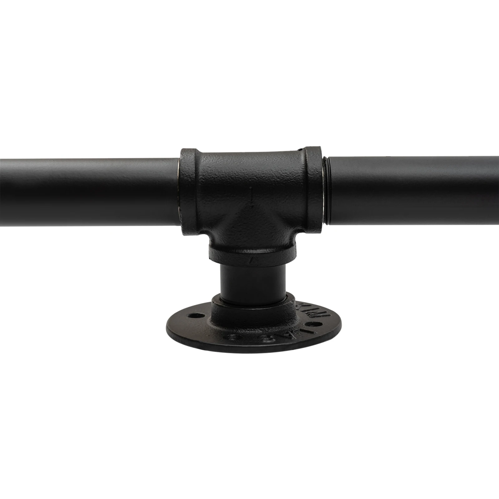 Pipe Handrail Metal Sturdy Load-Bearing Capacity 6.6 Feet 2 Section Galvanized Iron Pipes for Wall Mount