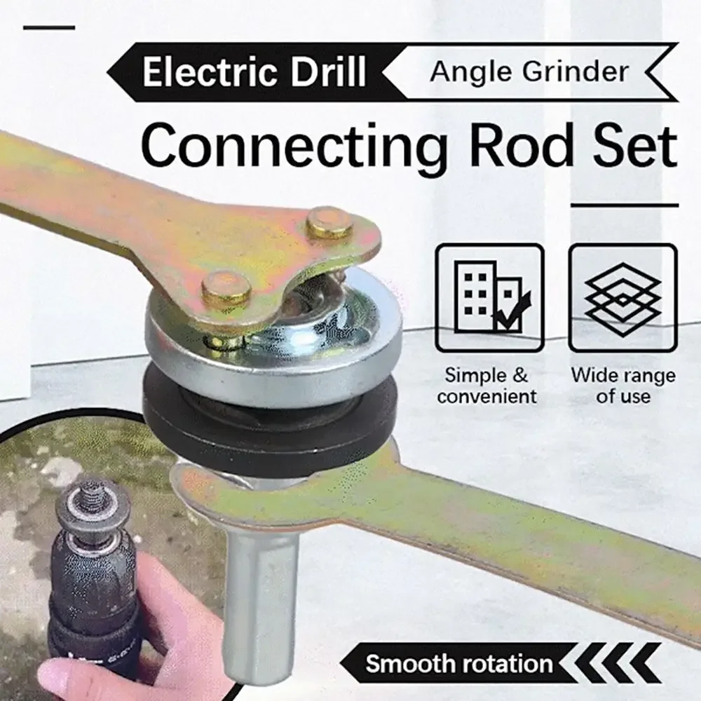 Juego de amoladora angular de conversión de taladro eléctrico, biela de Metal para cortar disco, rueda de pulido, herramienta adaptadora de soporte de mango