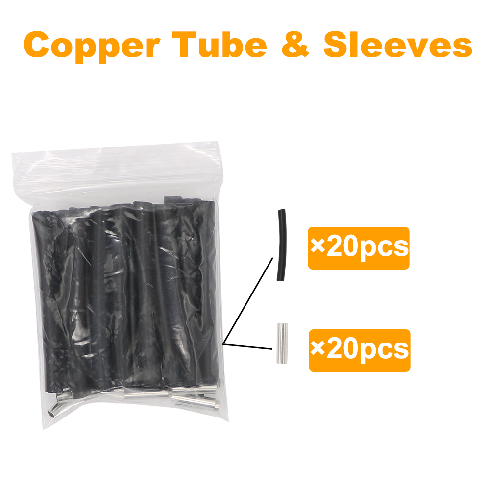 Minco-tubos de cobre de calor y mangas termorretráctiles cada uno, bolsa utilizada para Kits de conexión de cable de calefacción de piso de fibra de carbono, 20 unidades