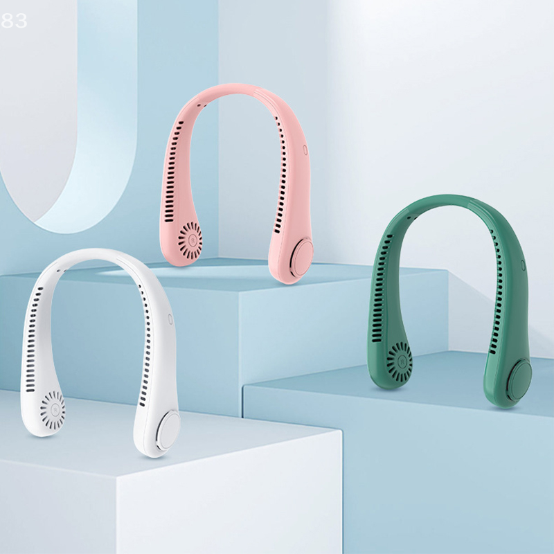 Перезаряжаемый шейный вентилятор емкостью 4000 мАч, портативный и регулируемый, 3 режима скорости для эффективного охлаждения