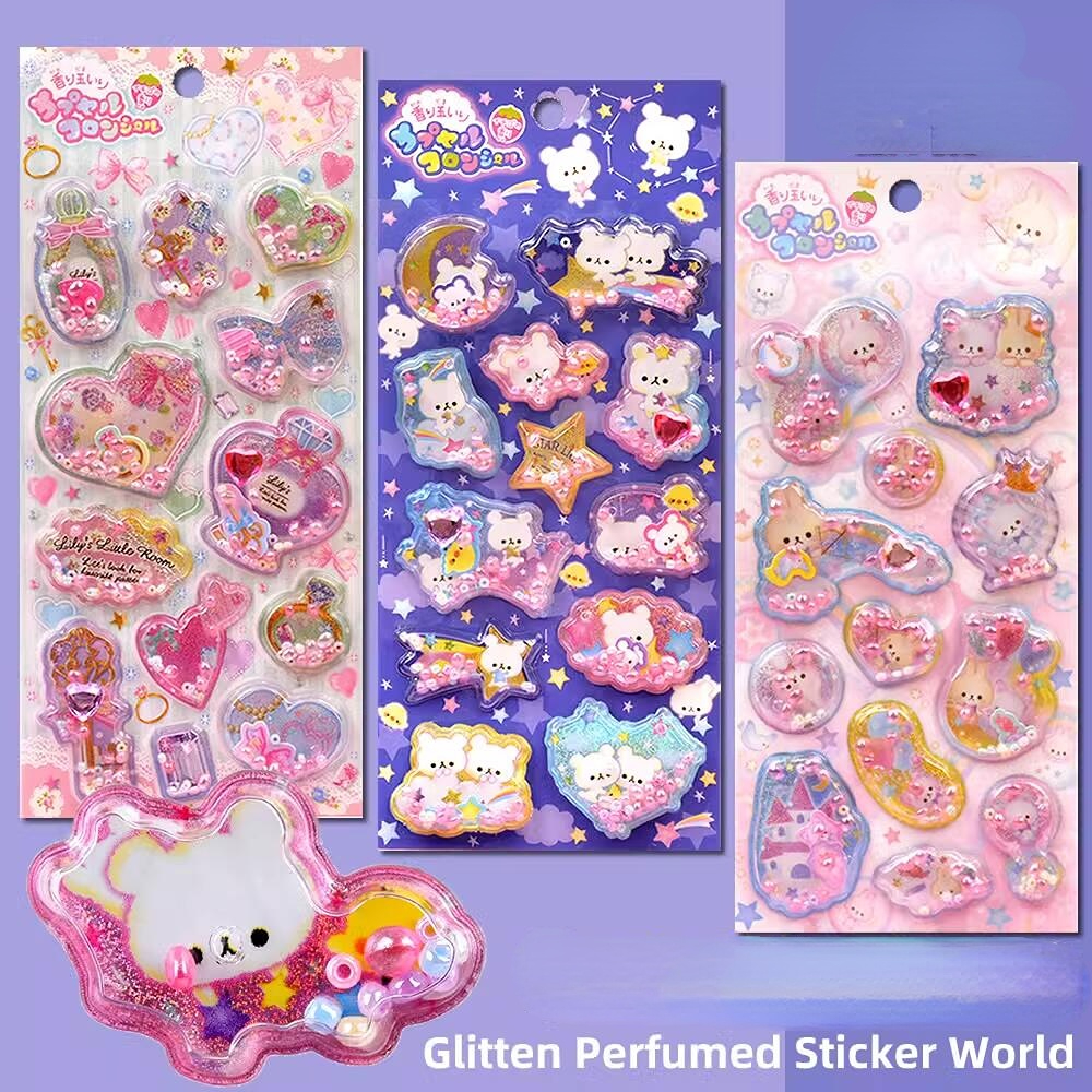 Kawaii Kaninchen Kleine Perle Dekorative 3D Aufkleber Scrapbooking Diy Journaling Nette Schreibwaren Tagebuch Aufkleber Ablum Preise Geschenk