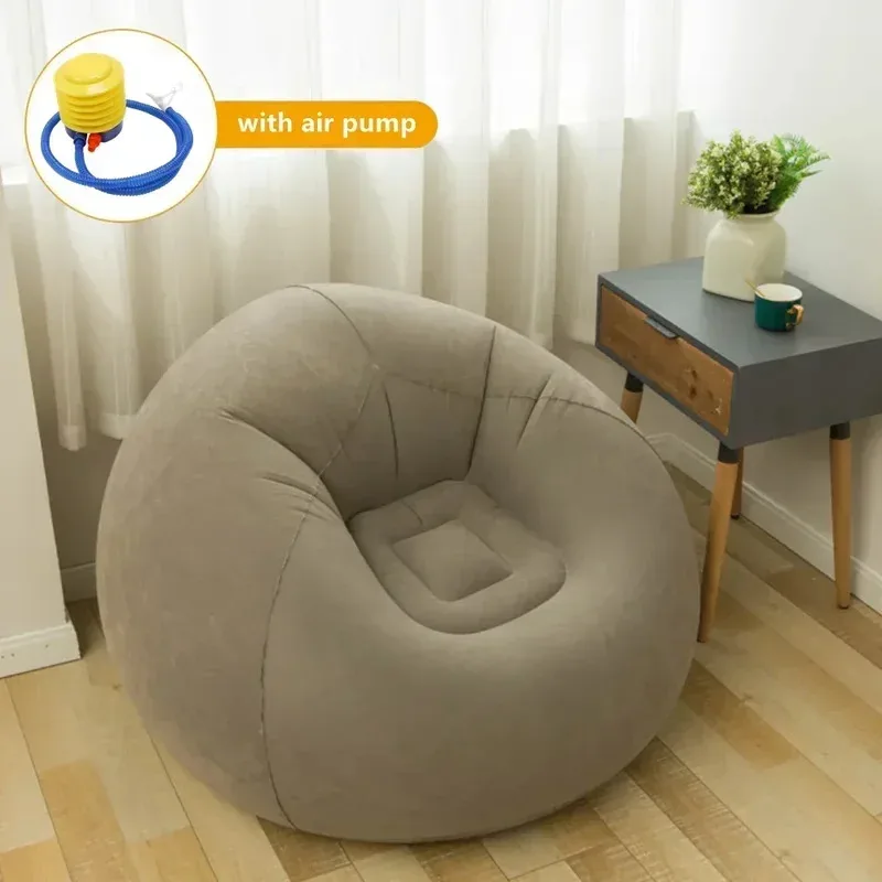 ขนาดใหญ่Lazy Inflatableโซฟาเก้าอี้PVC Loungerที่นั่งBean BagโซฟาPoufพัฟโซฟาTatamiห้องนั่งเล่นSupplyกลางแจ้งCamping