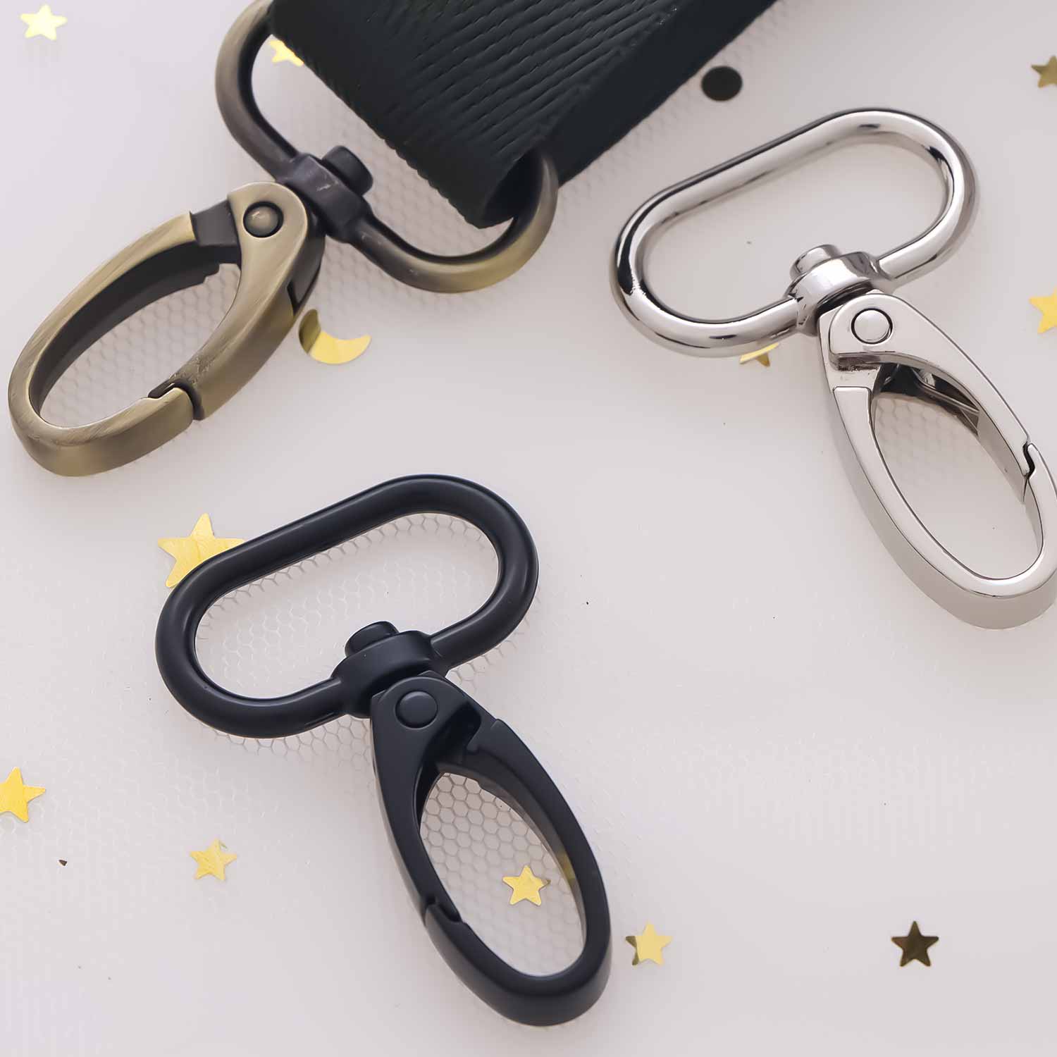 5 uds cierre de langosta giratorio para bolsa de correa hebillas de Metal correas cinturón mosquetones llavero mosquetón accesorios DIY