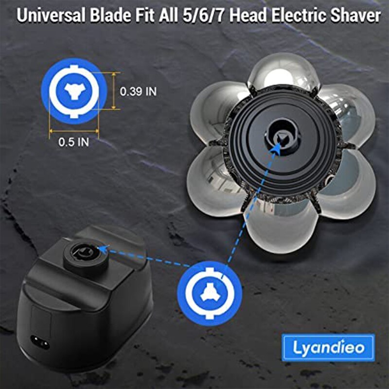 Męskie 7-ostrzowe wymienne głowice golące do golenia Pływające, zmywalne elektryczne golarki 7D Zestaw trymerów Ostrza tnące