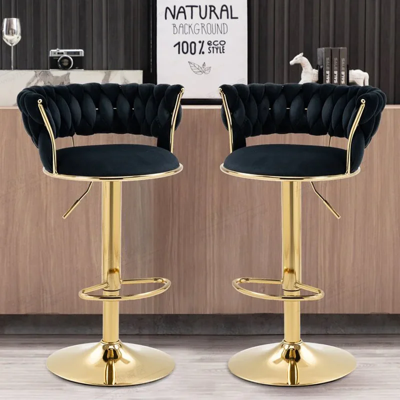 Simple and casual bar counter chairs, hotel front desk adjustable rotating chairs, home high legged chairs, bar cashier chairs