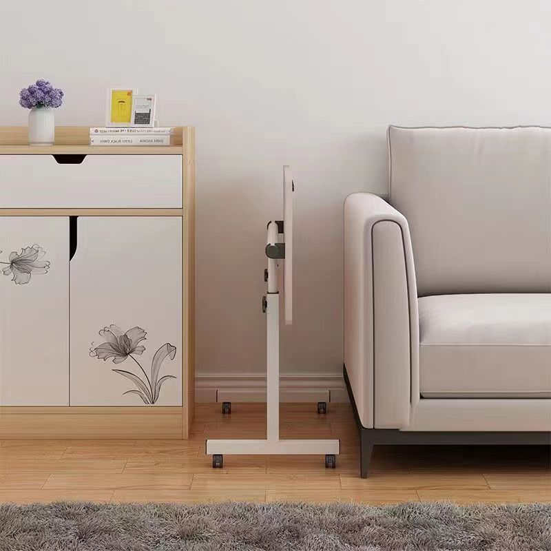 Laptop Desk gira move com roda, pequena mesa de cabeceira, mesa