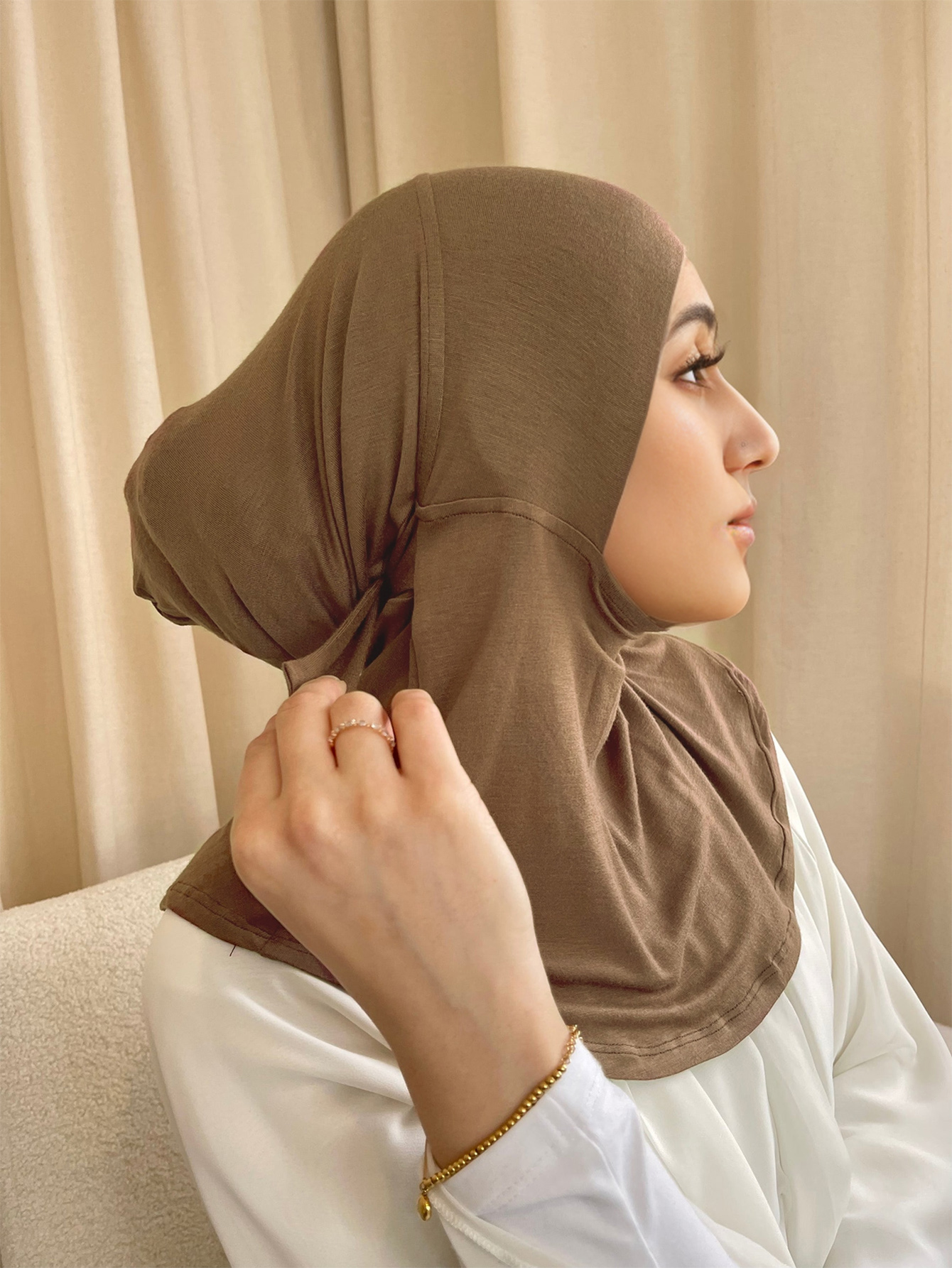 Groothandel Klaar om te gaan dragen Instant Hijab voor dames Tie Back Premium kwaliteit Jersey sjaal Katoenen nekbedekking Moslimvrouw Hijaabs