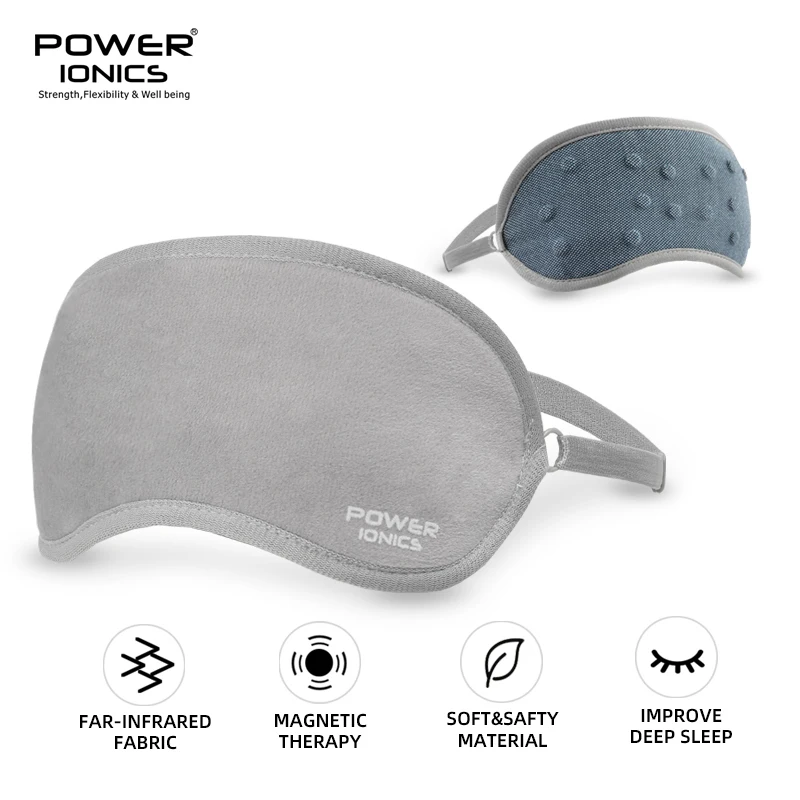 Power Ionics-mascarilla magnética Unisex para ojos, máscara para dormir profundamente, aniones de sombra, Parche de autocalor, rayos infrarrojos lejanos, cuidado de la salud del oído, nuevo