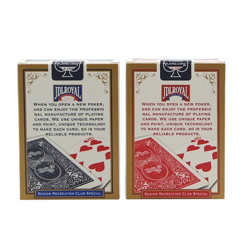 Nouvelles cartes à jouer Jdlroyal Poker rouge/bleu, jeux scellés Standard, tours de magie, GYH