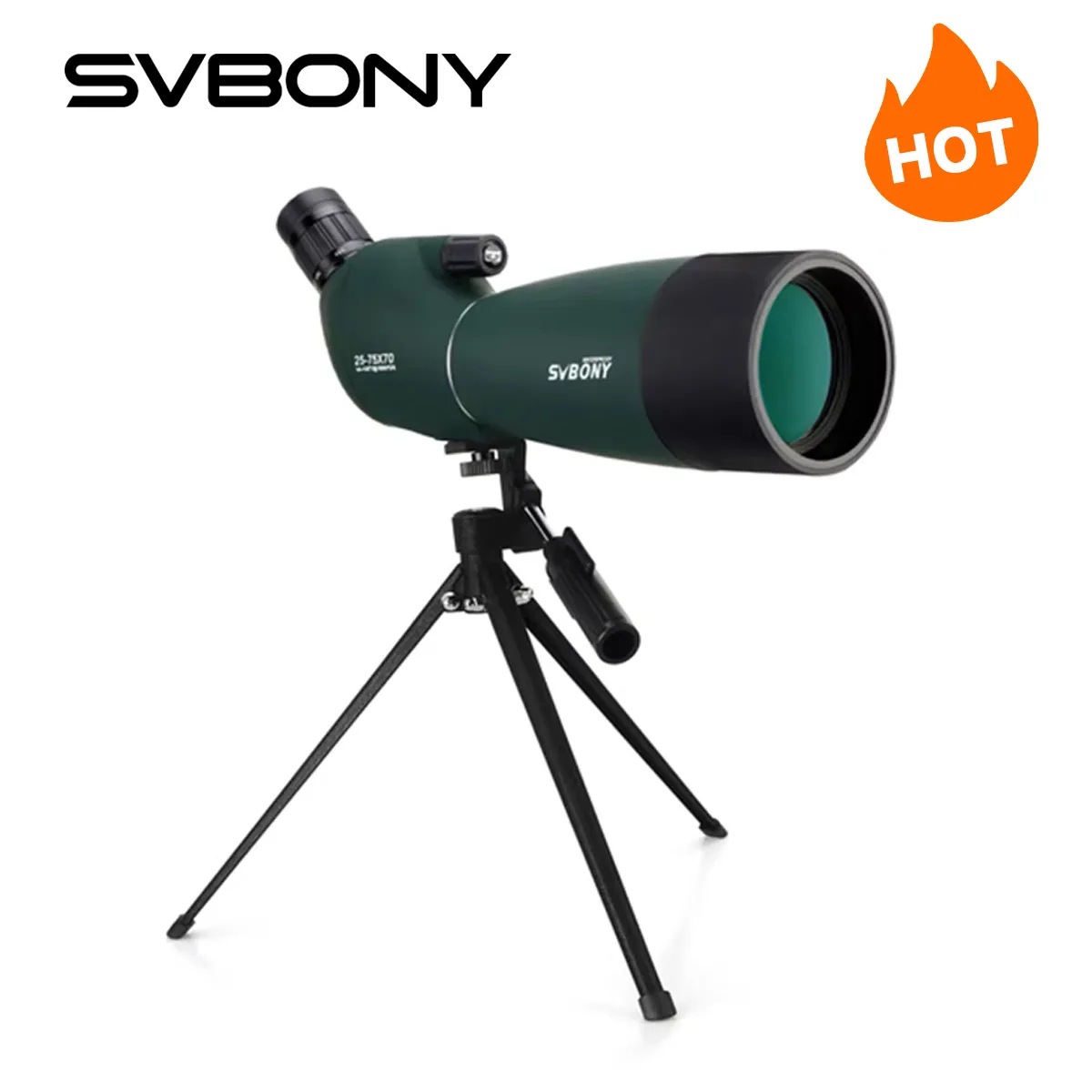 SVBONY 50/60/70/80 Spektiv Zoom-Teleskop Leistungsstarkes wasserdichtes PORRO-Prisma mit großer Reichweite zum Schießen von Campingausrüstung