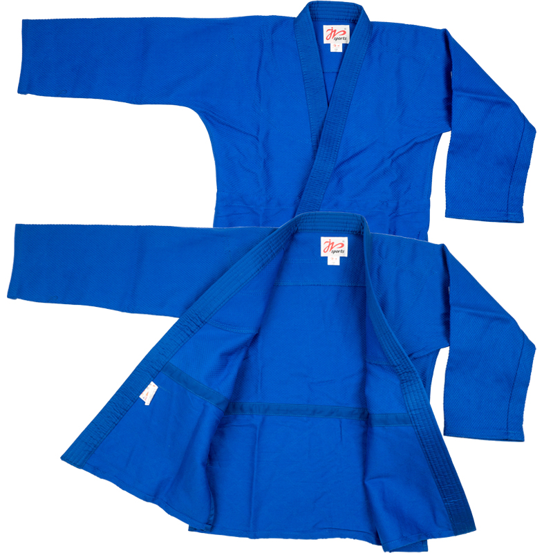 Judo IJF Diakui Profesional Gi Suit Bela Diri Sesuai Seragam Judo Pria Anak Wanita Tenun Tunggal Gi Judo Kimono Putih Biru