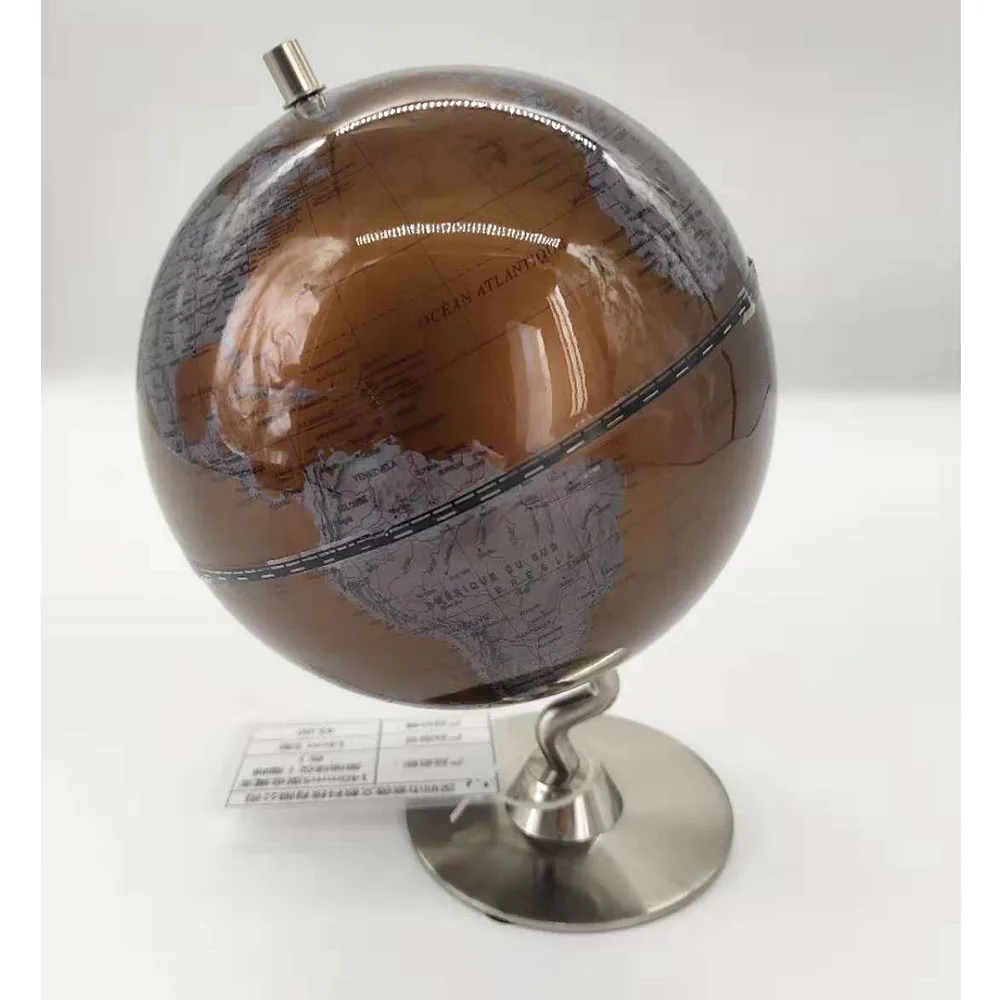 Globo diametro 140 mm con supporto in metallo Decorazione per ufficio domestico