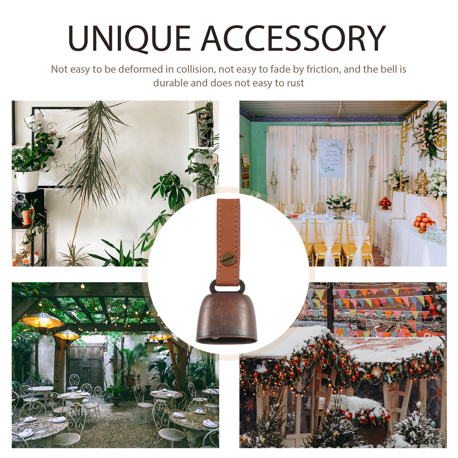 Fivela de ferro cowbell acampamento metal ringer urso sinos viajando alarme anti perdido