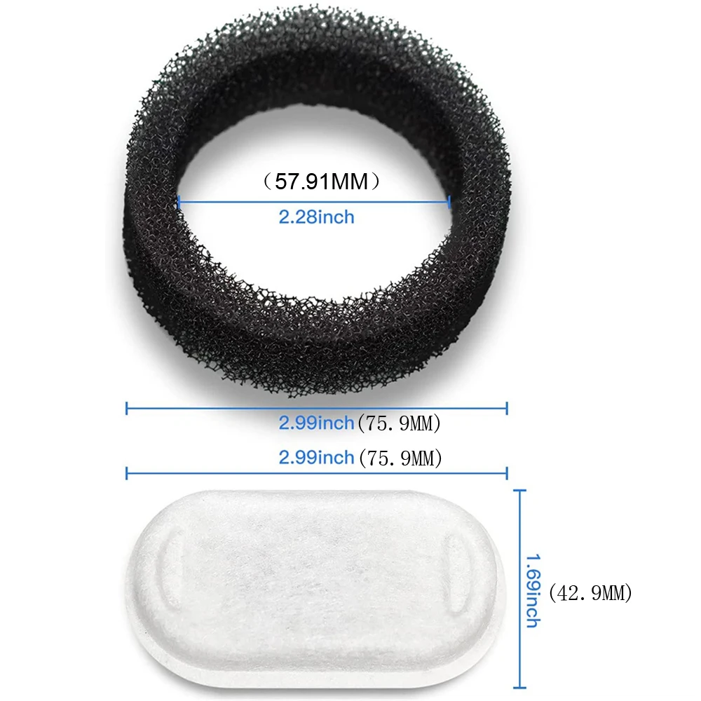 Vervangingsfilters voor kattenwaterfontein Roestvrijstalen dispenser Feeders Waterfontein voor huisdieren Actieve kool vervangen filter