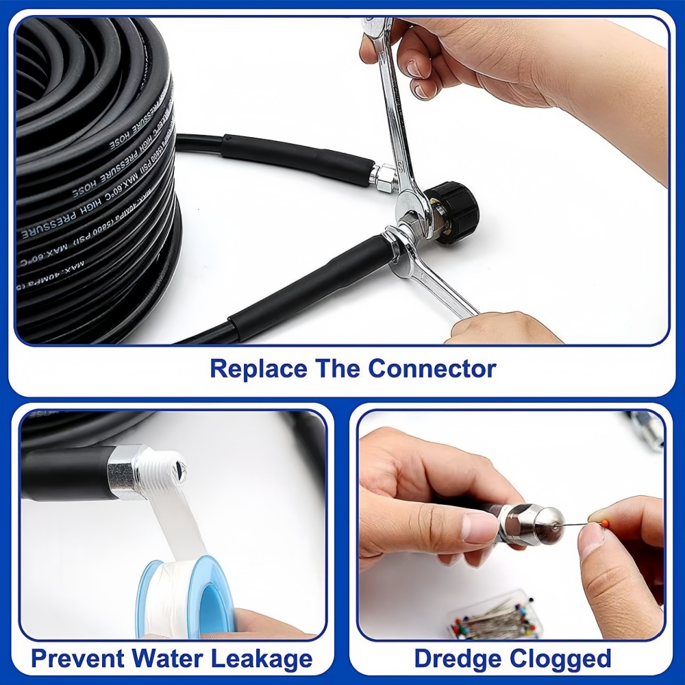 0.5 メートル-50 メートル下水道排水クリーニングホースパイプクリーニングキット高圧洗浄機ホース圧力クリーンノズルロータリーノズル、ケルヒャー用