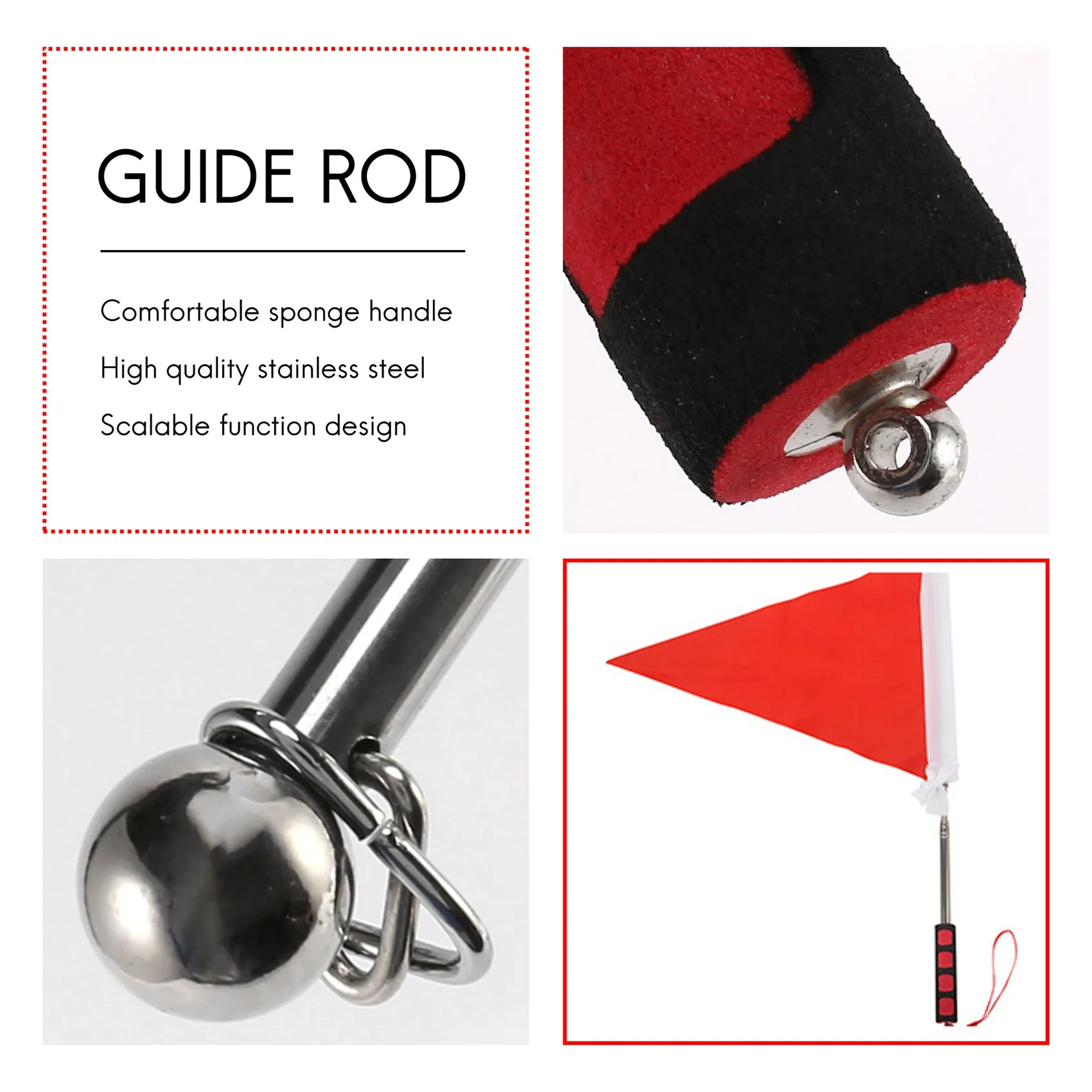 Ferramenta extensível portátil Flag Pole, telescópica Handheld Windsock, 2m