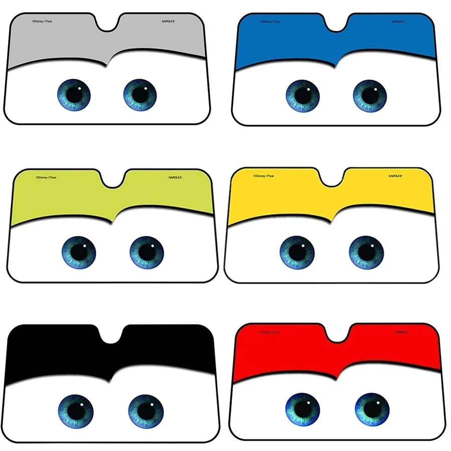 การ์ตูนหน้าต่างฟอยล์ 4 สีพิกซาร์อุ่นกระจกบังแดดรถหน้าต่างด้านหน้า Visor รถพลังงานแสงอาทิตย์ป้องกันเครื่องมือใหม่ amagi