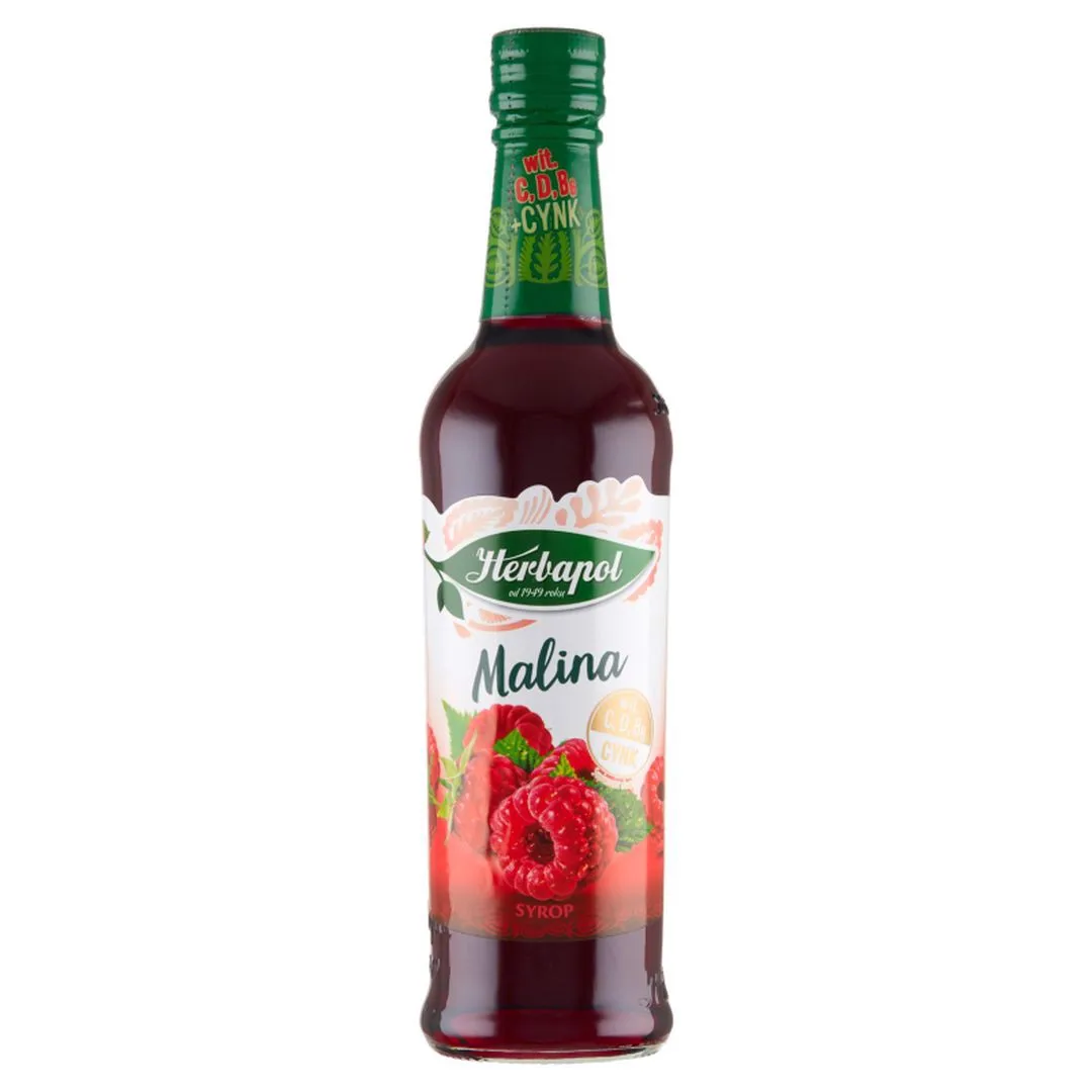 Herbapol Suplement diety syrop o smaku malinowym 420 ml