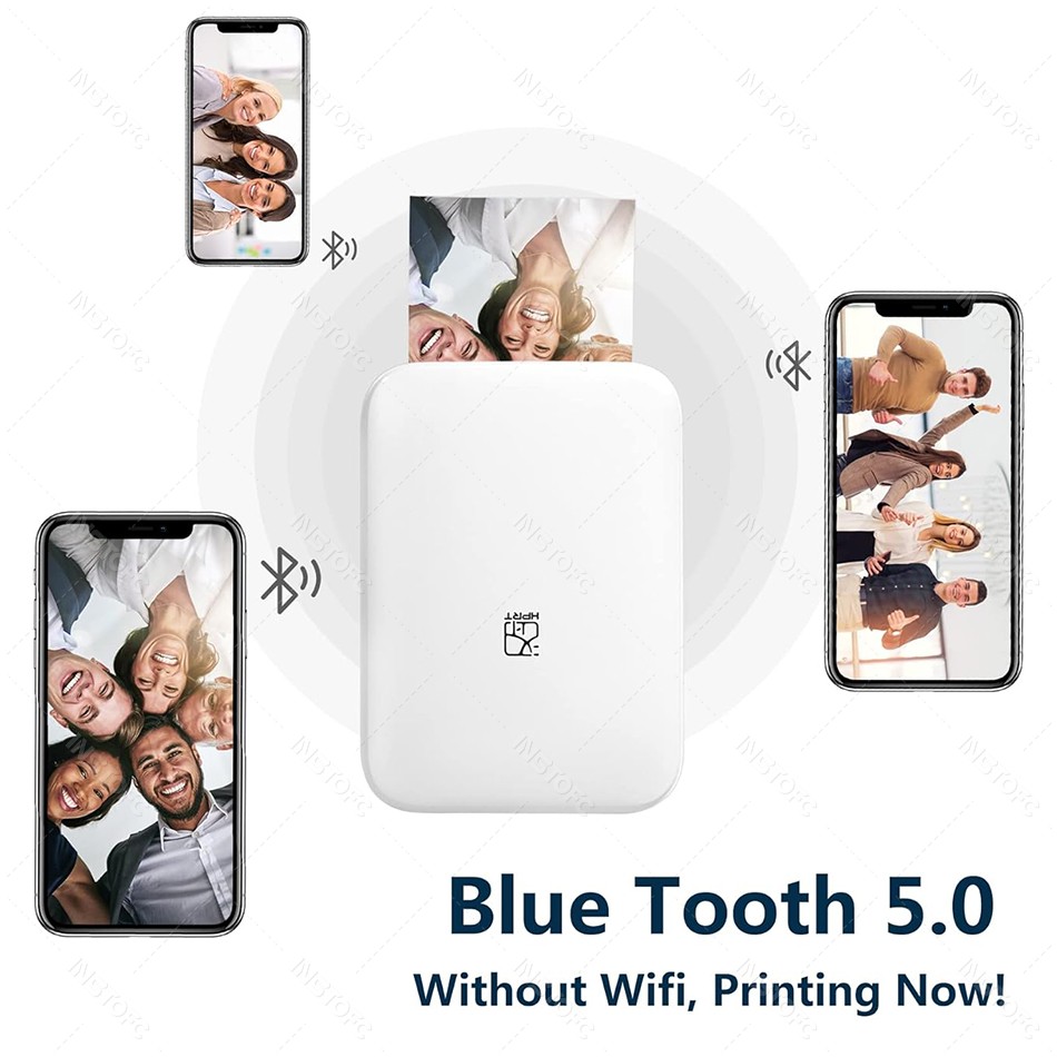 MT53 kolorowa drukarka fotograficzna Wifi przenośny telefon komórkowy Mini Bluetooth ręczna kieszonkowa maszyna drukarska 2x3 cala papier samoprzylepny