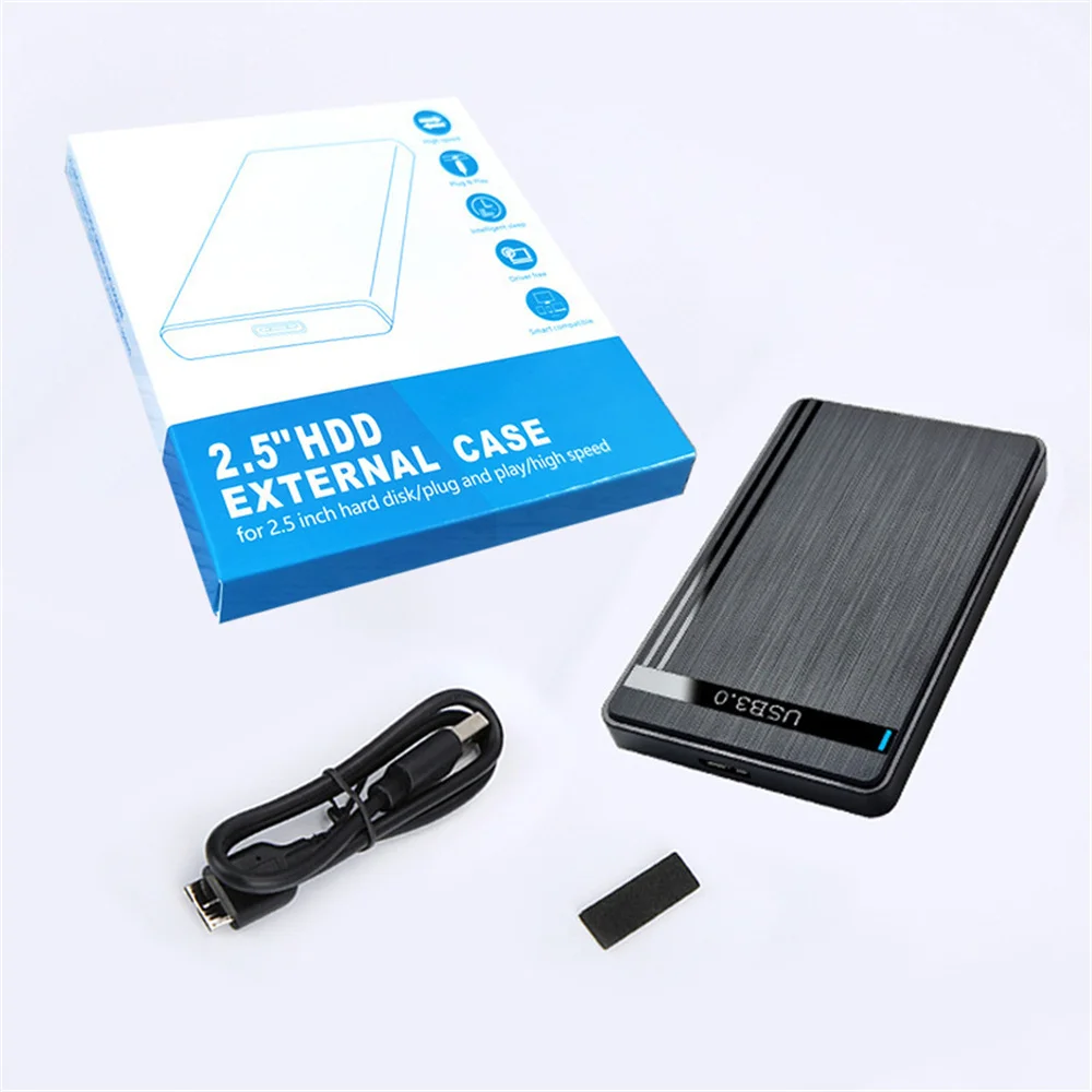 2.5" SATA to USB3.0 HDD Enclosure Mobile Hard Drive Cases for SSD External Storage HDD Box With USB3.0/2.0 Cable ABS
