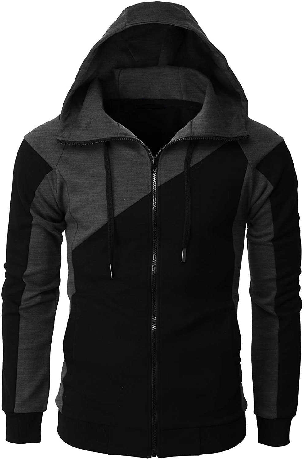 Sudaderas con capucha y cremallera de alta calidad para hombre, chaqueta Retro Harajuku de color sólido, Sudadera con capucha con cremallera de calle, sudadera holgada informal, ropa