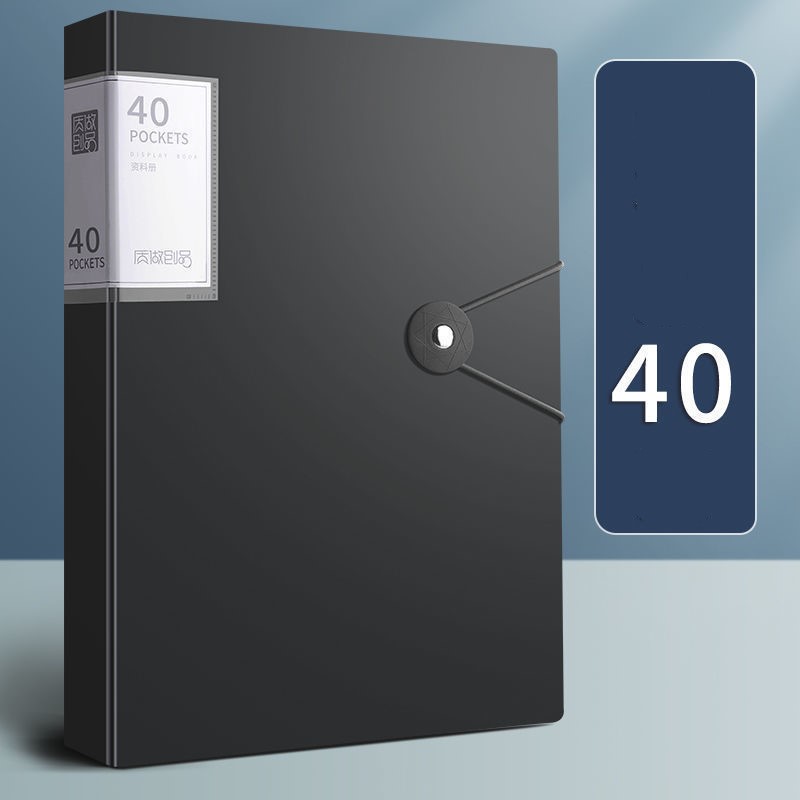 A4 Datei Tasche 40 Seiten Daten buch große Kapazität Dateien Ordner Informations heft Briefpapier Büro Schul material