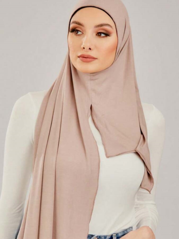 Muslimische Premium Jersey Hijab Schal Frauen Instant Hijab ungleiche Länge auf beiden Seiten einfach zu tragen weiche Jersey schlichte Schal Wraps