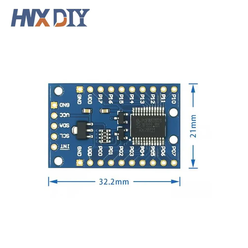 Módulo PCF8575, placa expansora de puerto IO de expansión DC 2,5-5,5 V, control de comunicación I2C, 16 puertos IO para Arduino, 1-10 Uds.