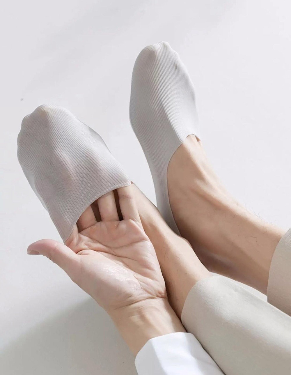 5/10 Paar Sommer-Bootssocken aus dünner Eisseide für Herren, rutschfest und fällt nicht ab, unsichtbare Socken mit flachem Mund