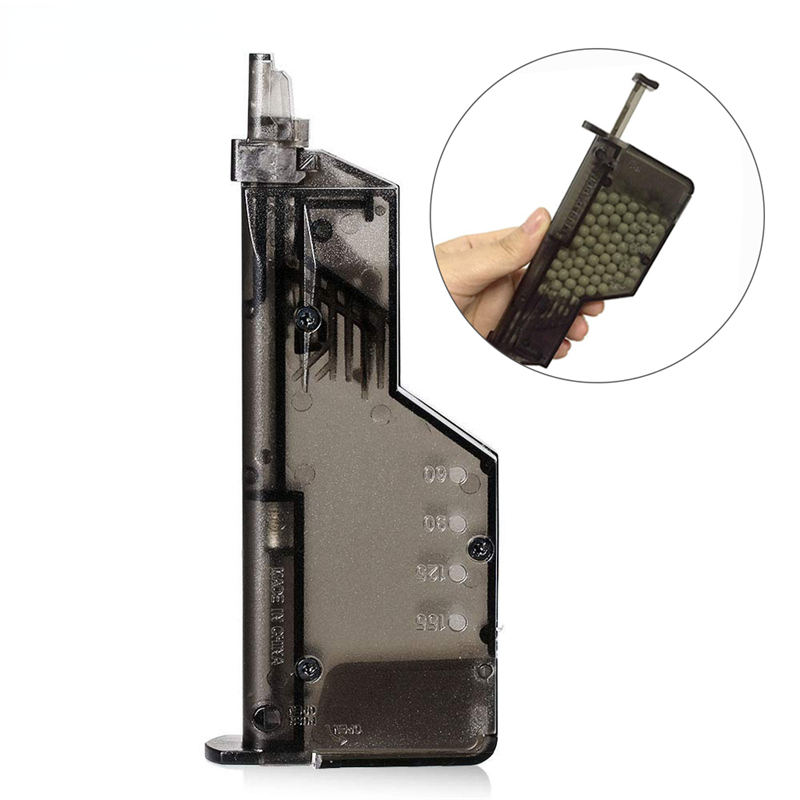 2025 Airsoftพลาสติก 6 มม.BB Speed Loader 220 100 รอบสงครามเกมCombatยุทธวิธีBB Loader Paintballการล่าสัตว์กลางแจ้งอุปกรณ์เสริม