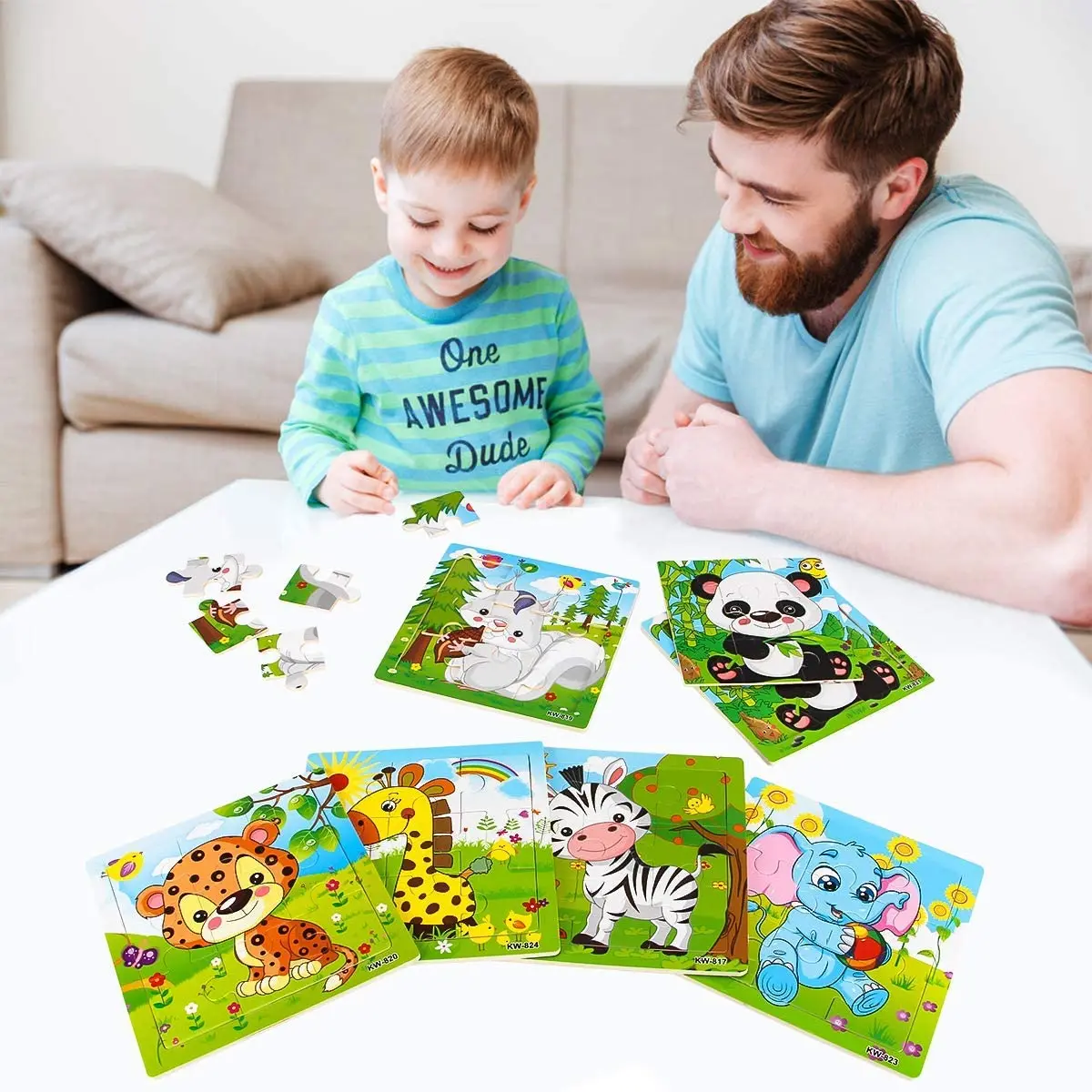 9/16 Bộ Đồ Chơi Bảng Ghép Hình Cho Trẻ Em Độ Tuổi Từ 2 3 4 5 Tập Đi Cho Bé Bằng Gỗ Xếp Hình Mầm Non Đồ Chơi Giáo Dục Bộ Động Vật Xếp Hình Cho bé Trai Và Bé Gái