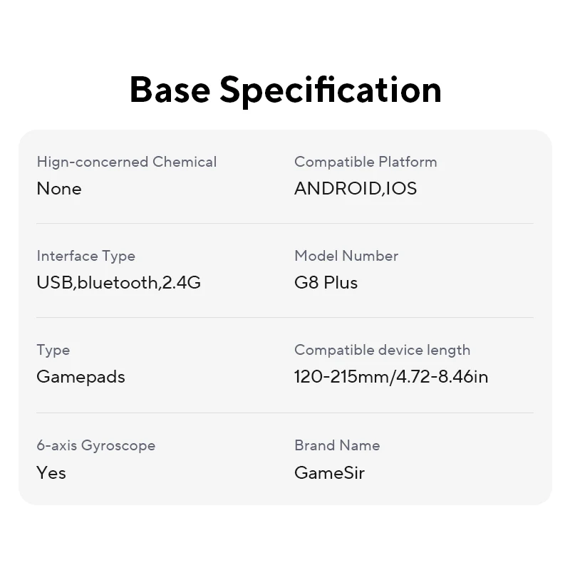 GameSir G8 Plus G8 + Bluetooth-геймпад, мобильный контроллер с джойстиком с эффектом Холла для NS, ПК, Android, телефона Cloud Gaming, на заказ