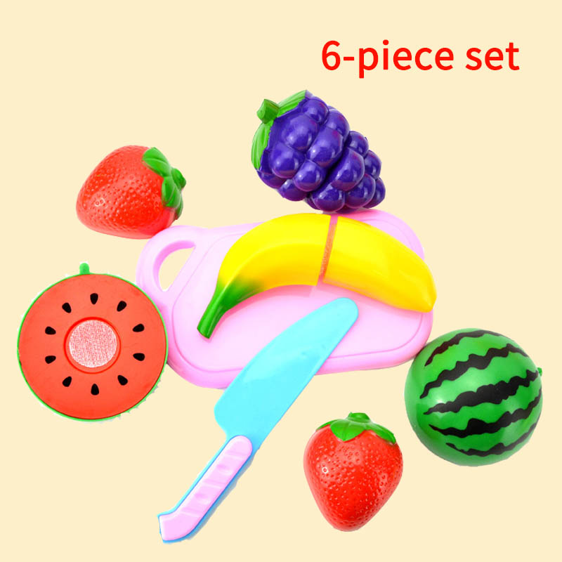 Children's Small Toys Set Fresh Fruit Vegetables Cutting Toy Funny Kitchen Simulation Suit Food Learning Early Educational Gifts