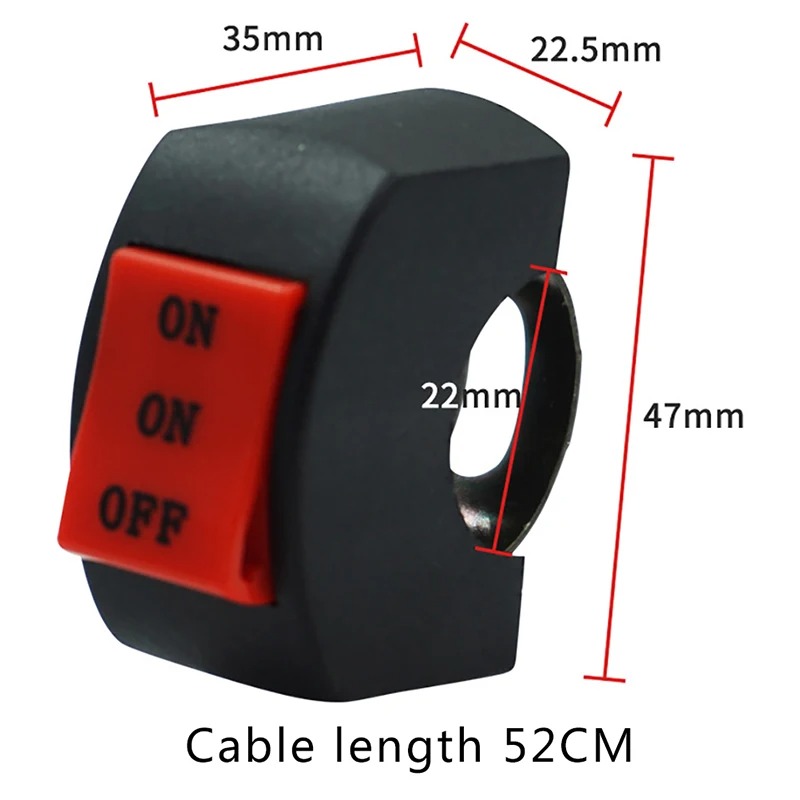 LED-koplampschakelaars ver dichtbij drie lijnen motorfiets stuurschakelaarknop rijlichtschakelaar motorschakelaarknop