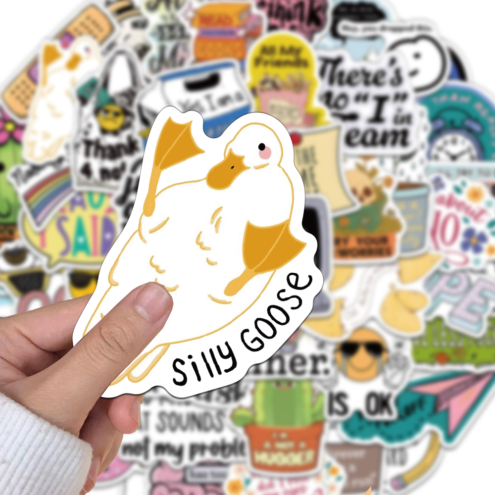 Autocollants SarCastic créatifs, 50 pièces, étuis de téléphone décoratifs, ordinateurs portables, tasses d'eau, planches à roulettes, autocollants imperméables personnalisés DIY