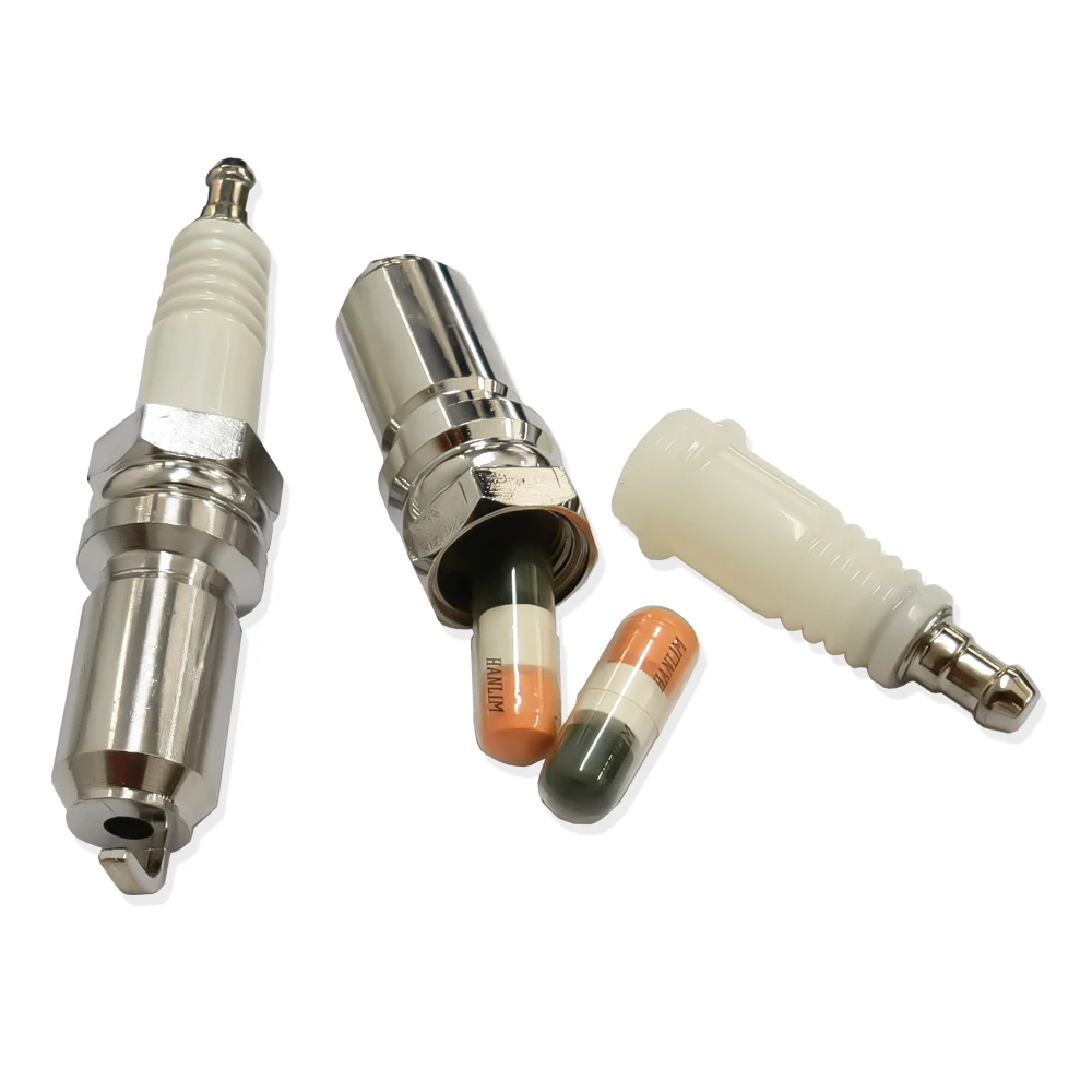 รถปลอม Spark Plug Diversion ปลอดภัย Stash สามารถแบบพกพากล่องเก็บสินค้ากล่องยาซ่อนปลอดภัย