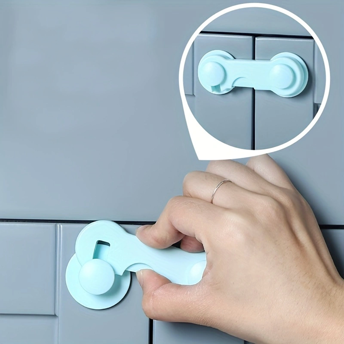Multi-Function Security Protection ล็อคเด็กความปลอดภัยตู้ลิ้นชักประตูหัวเข็มขัดบ้านสีขาวห้องน้ําตู้เย็นล็อค 3 pcs/5 pcs