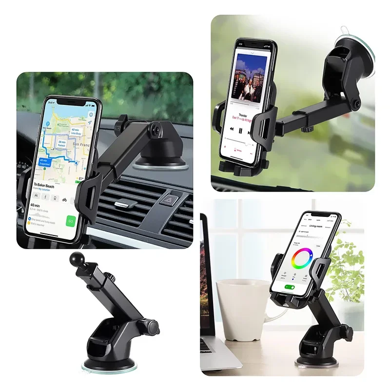 Multifunctional Car Phone Holder Navigation Frame Suction Cup Air Outlet Mount for Vehicle Dashboard Car Holder